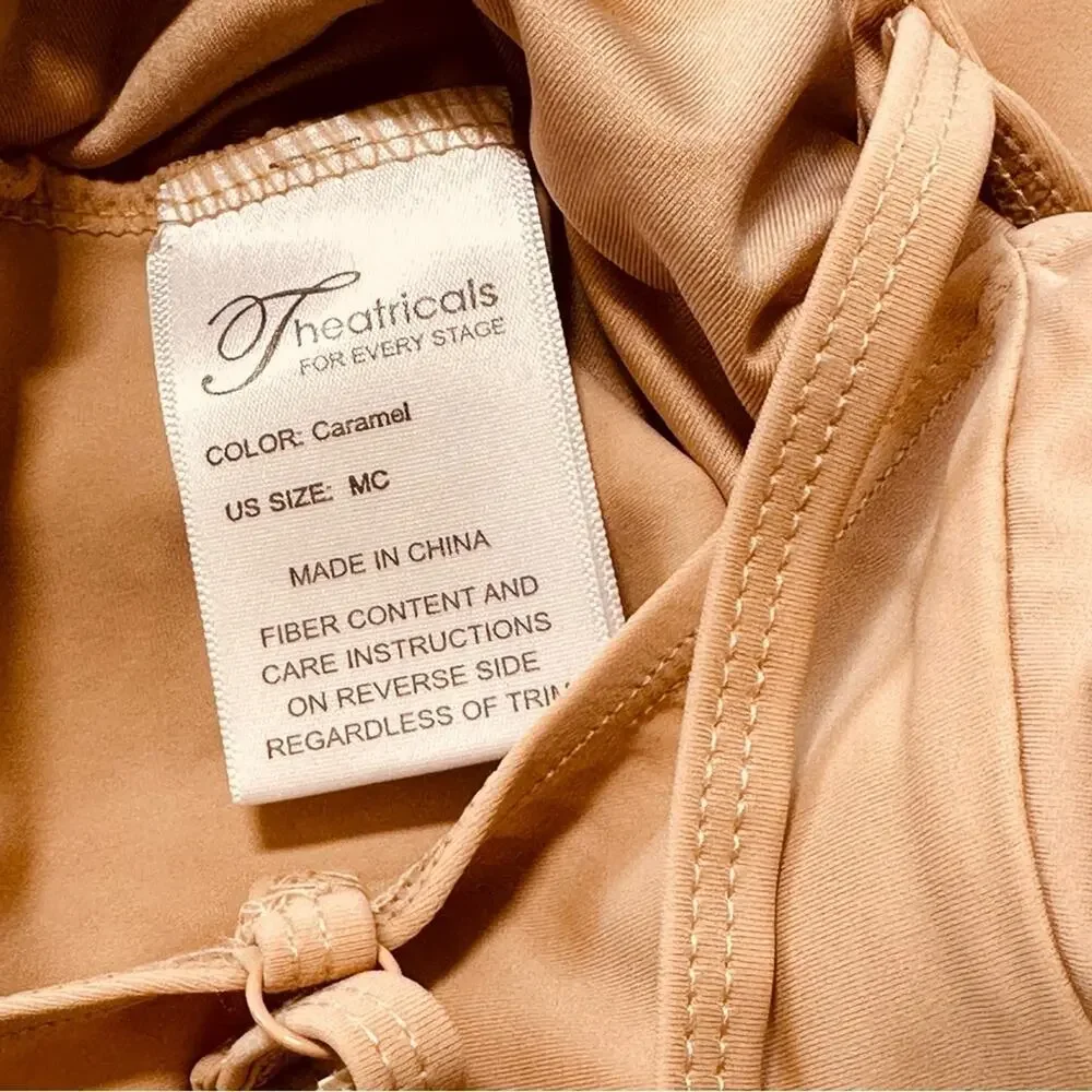 Theatricals Dancewear‎ dance camisole Nude caramel Leotard base ballet NWT CM